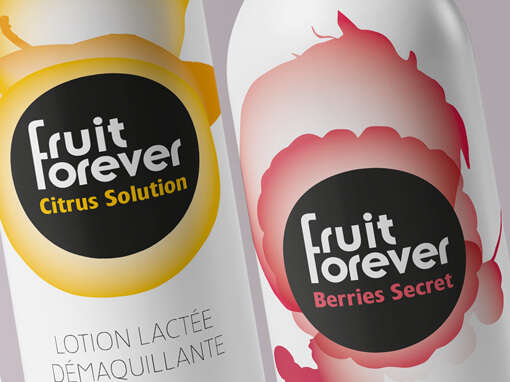 La gamme Fruit Forever soigne sa ligne graphique