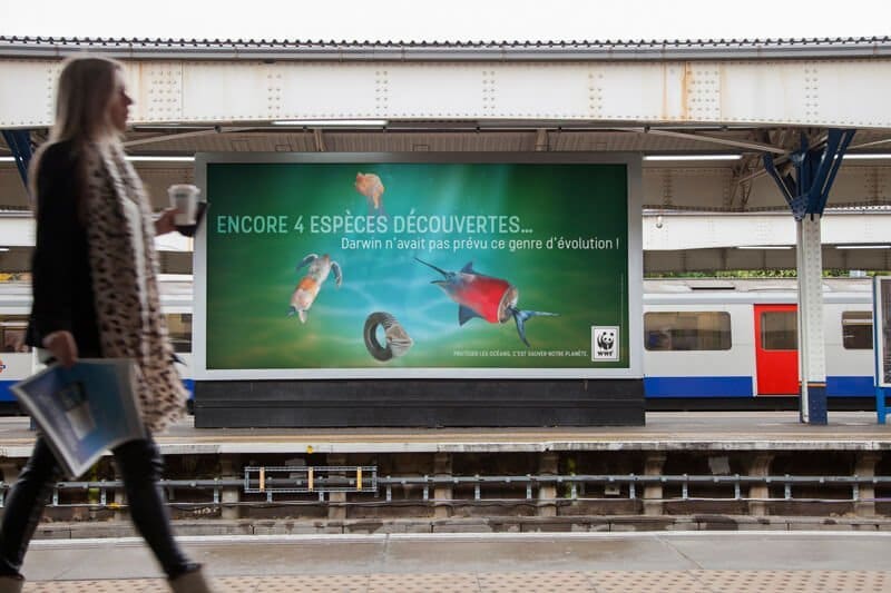 Proposition campagne WWF France pour un affichage métro